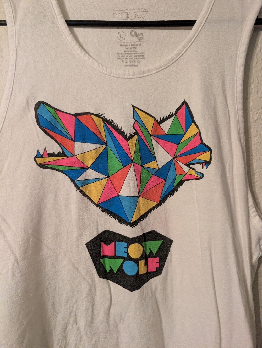 Meow Wolf Denver Graphic Print Unisex Tank Top, Size Large